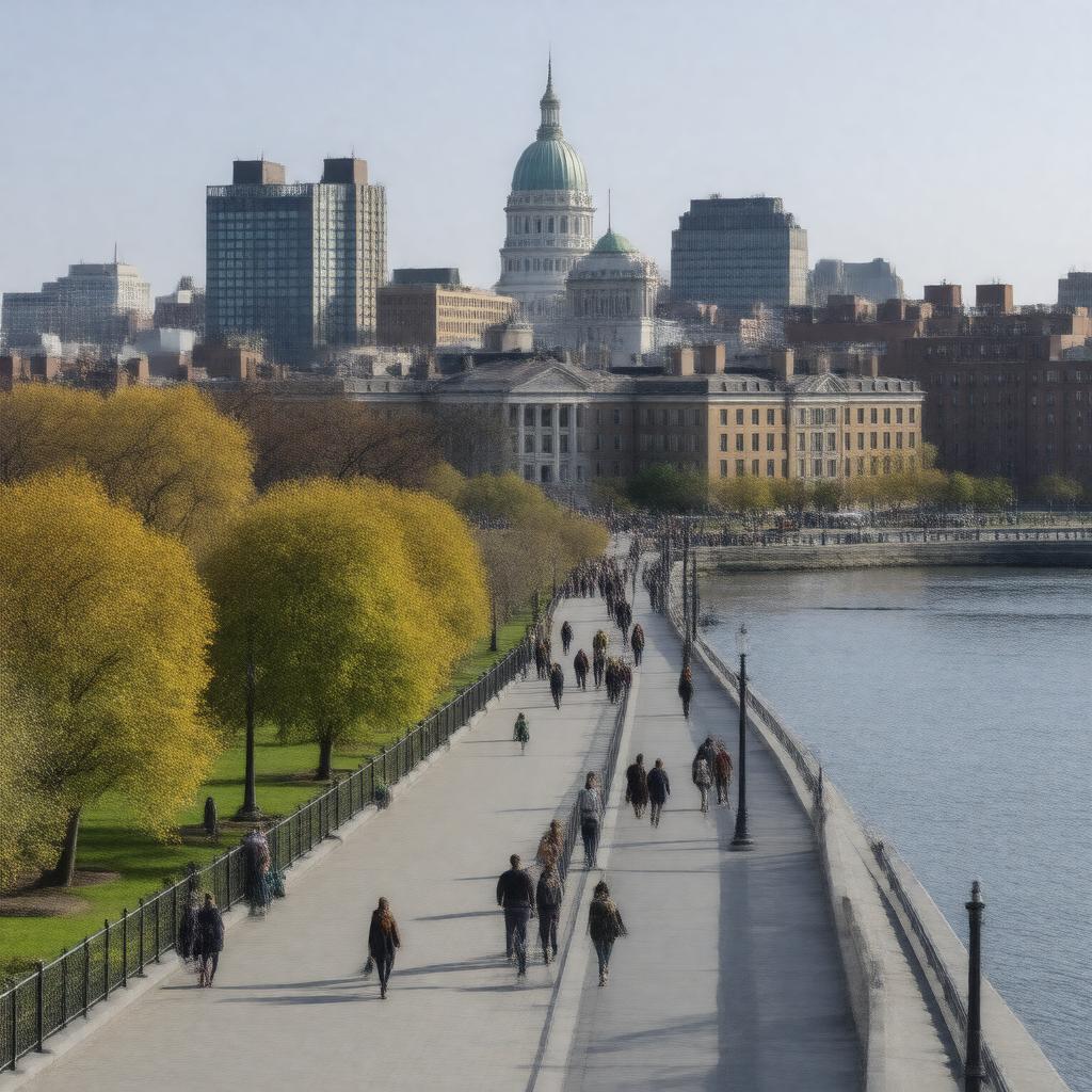 AI-created image of Boston, Massachusetts, United States