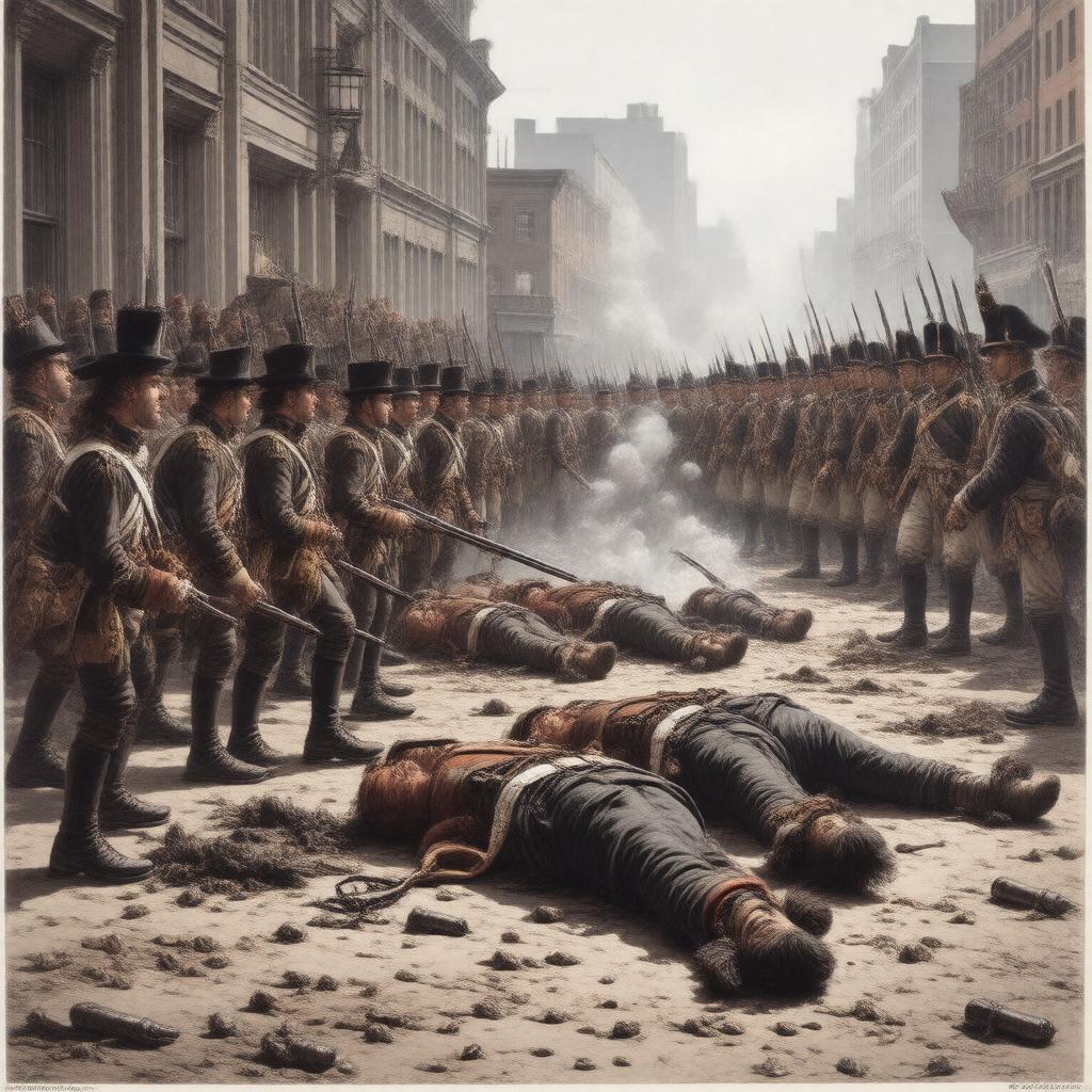 AI-created image of Boston Massacre
