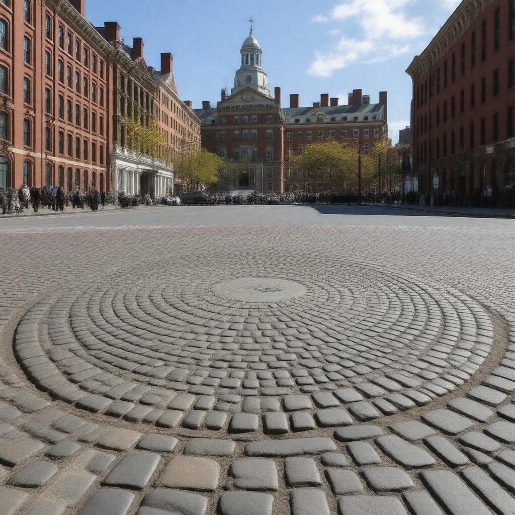 Click to view larger image AI-created image of Boston Massacre Site