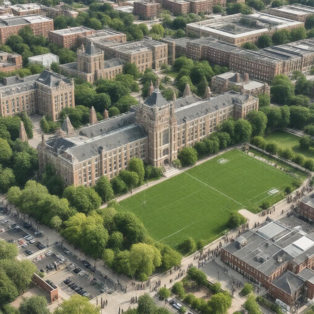 AI-created image of Boston University West Campus