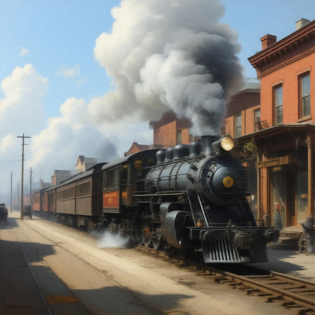AI-created image of Boston and Maine Railroad