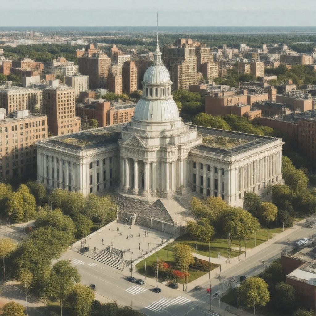 AI-created image of Boston city government