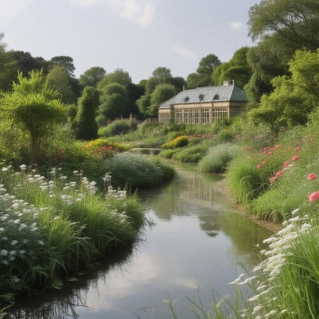 AI-created image of Botanic Garden, Oxford