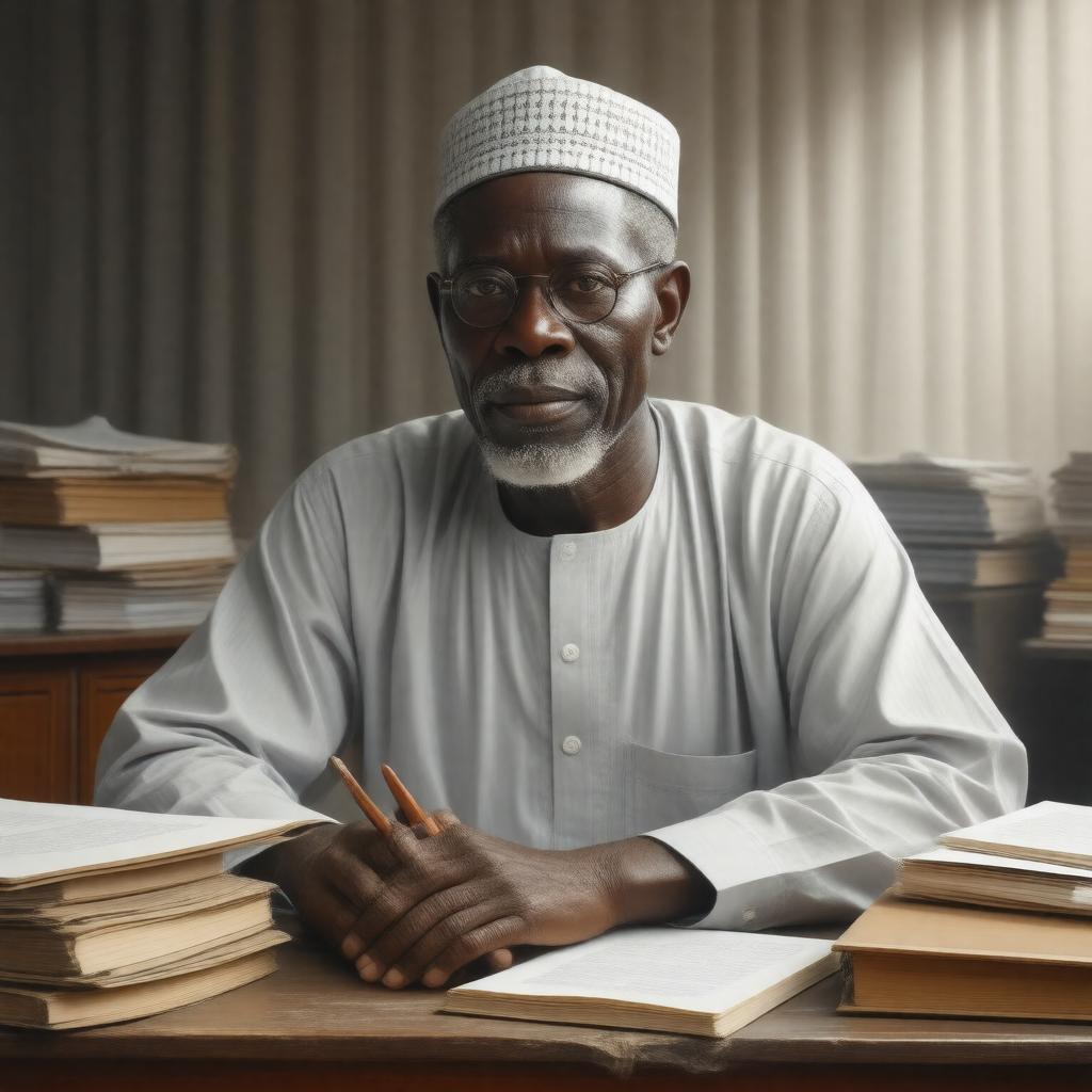 AI-created image of Boubacar Boris Diop