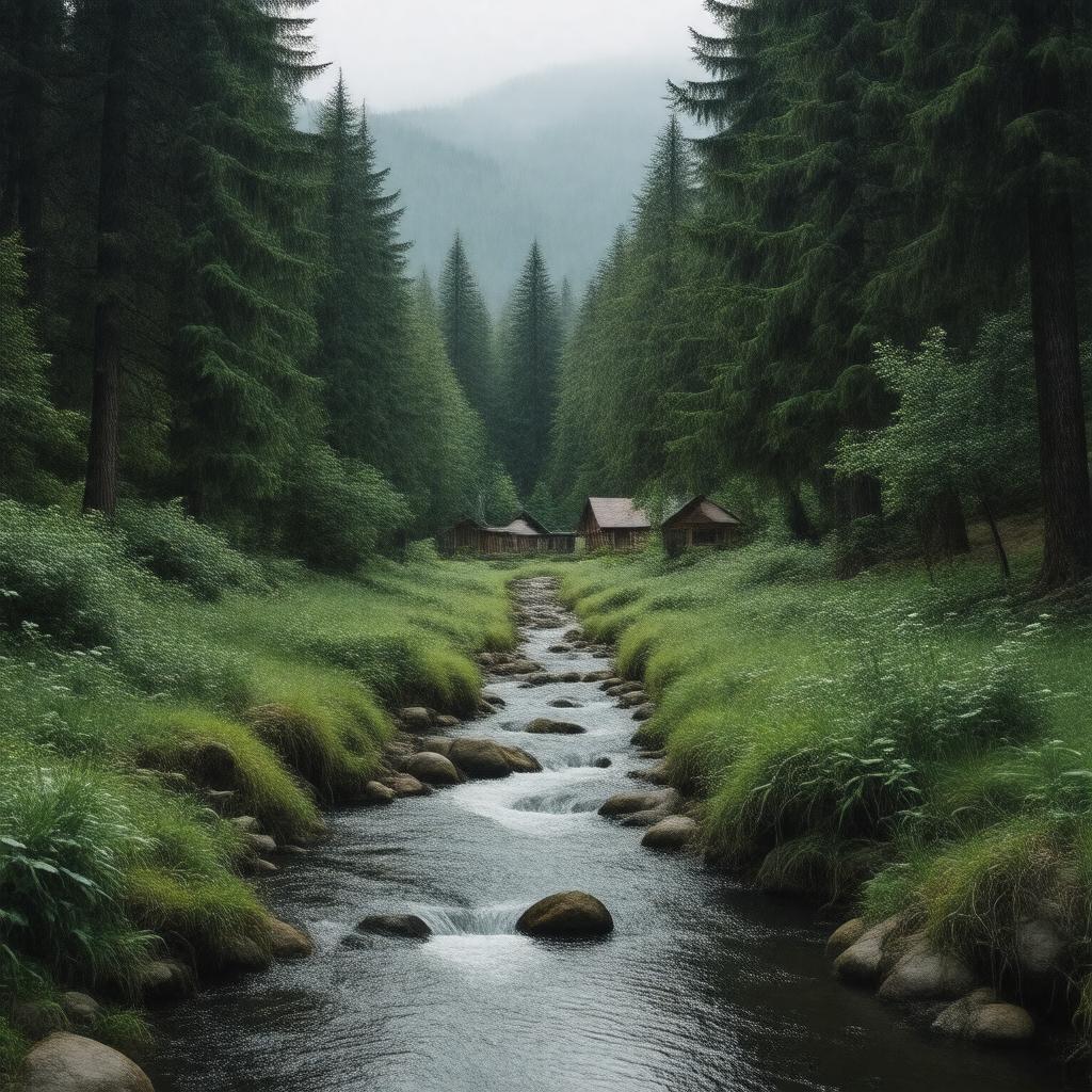 Click to view larger image AI-created image of Boulder Creek