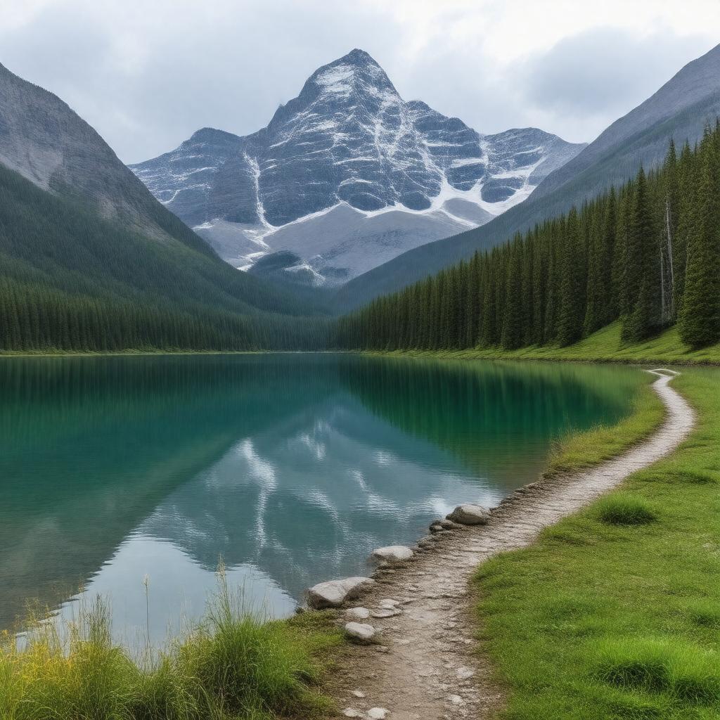 AI-created image of Bourgeau Lake