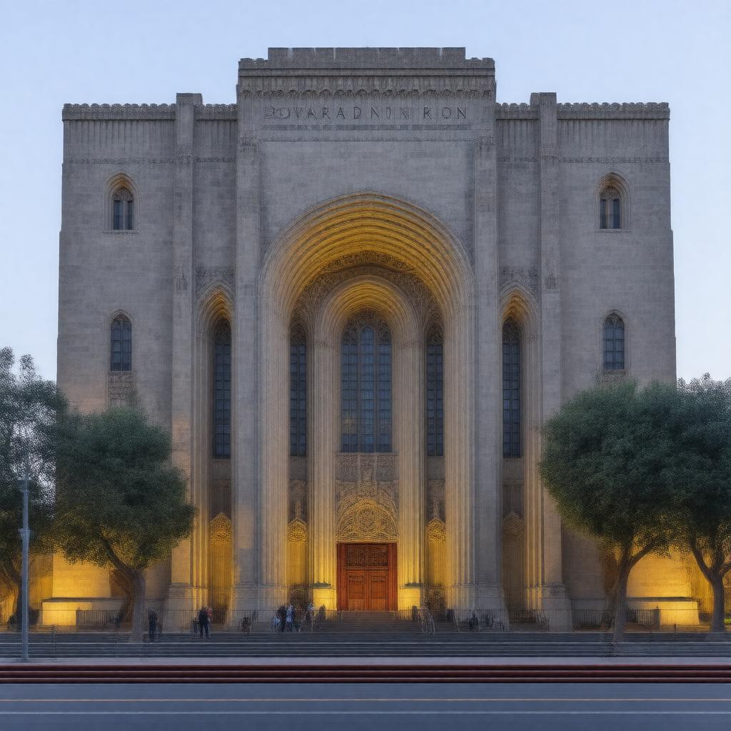 Click to view larger image AI-created image of Bovard Auditorium