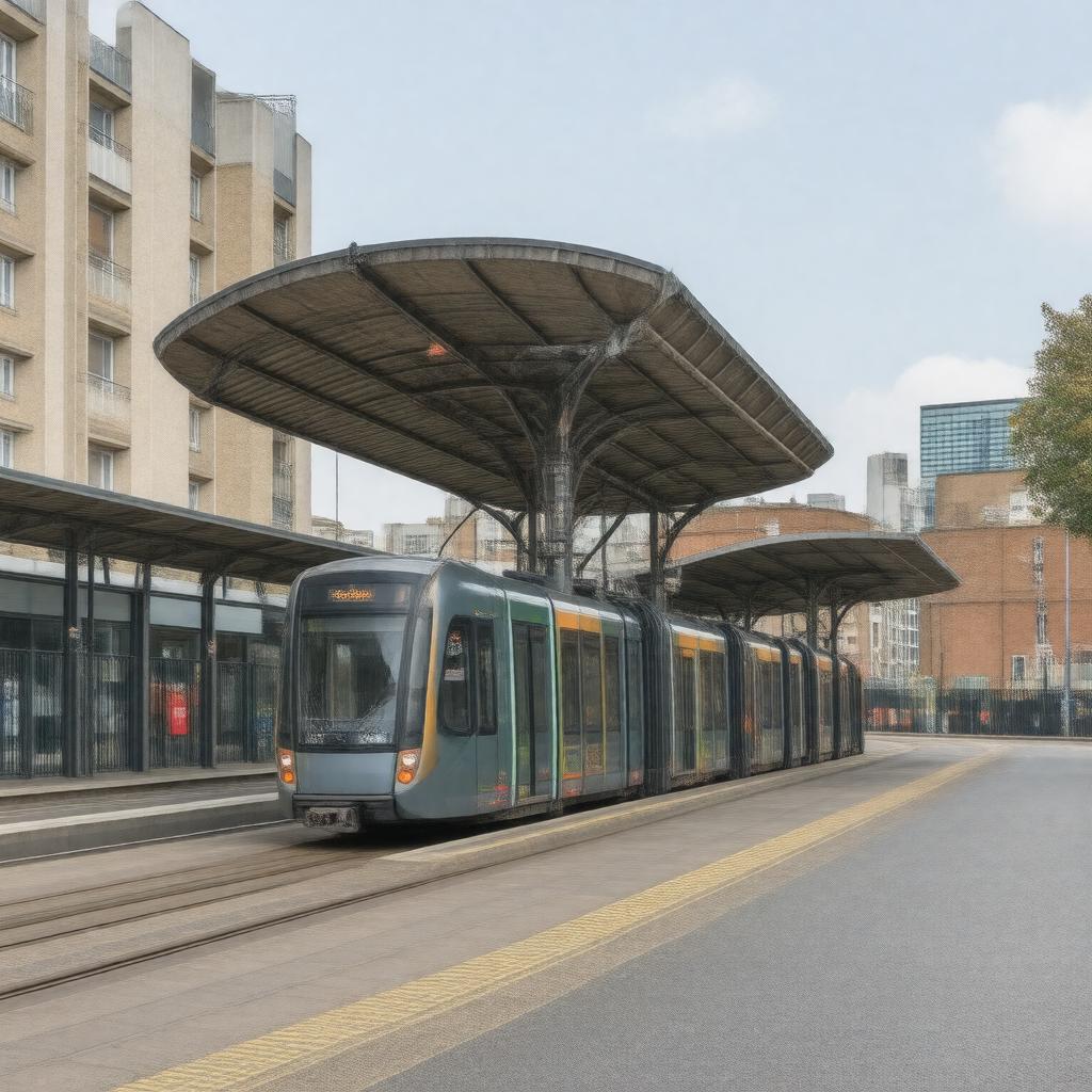 AI-created image of Bow Church DLR Station