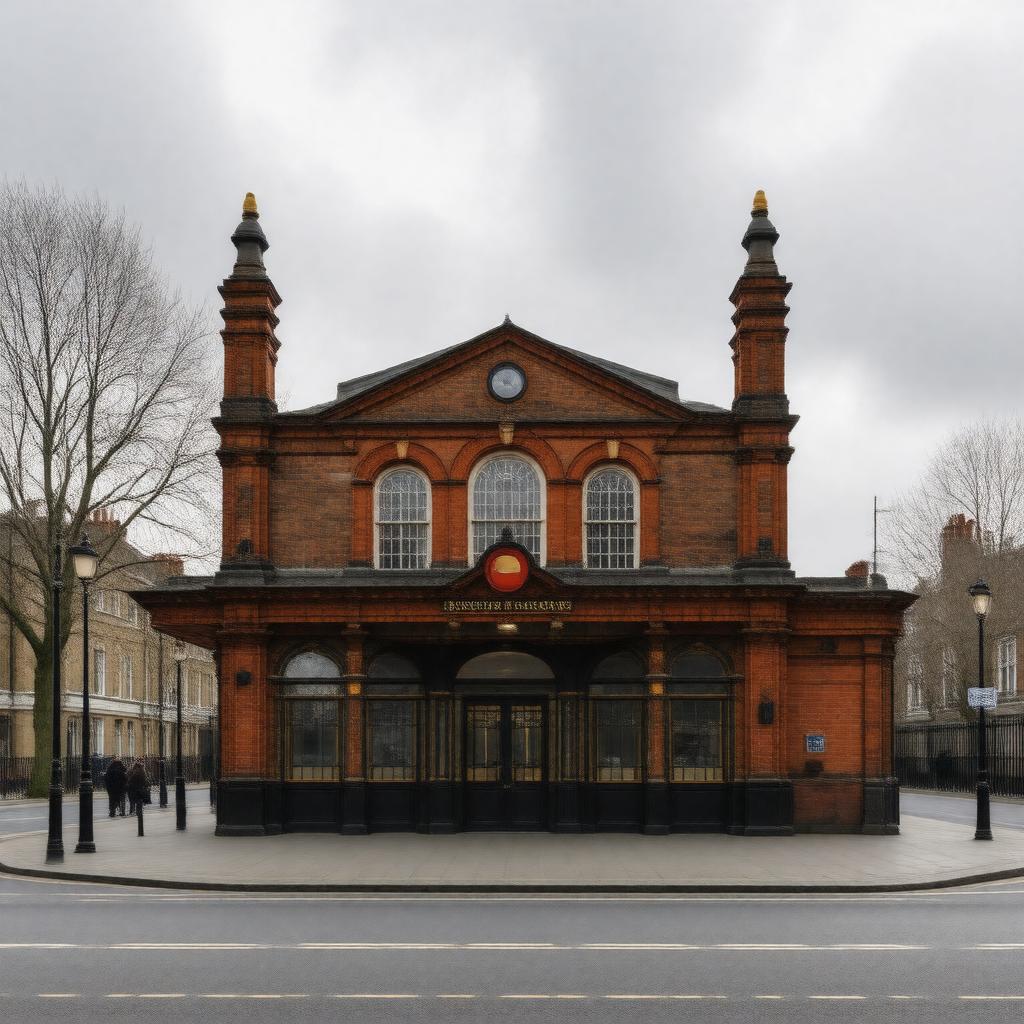 AI-created image of Bow Road Underground Station