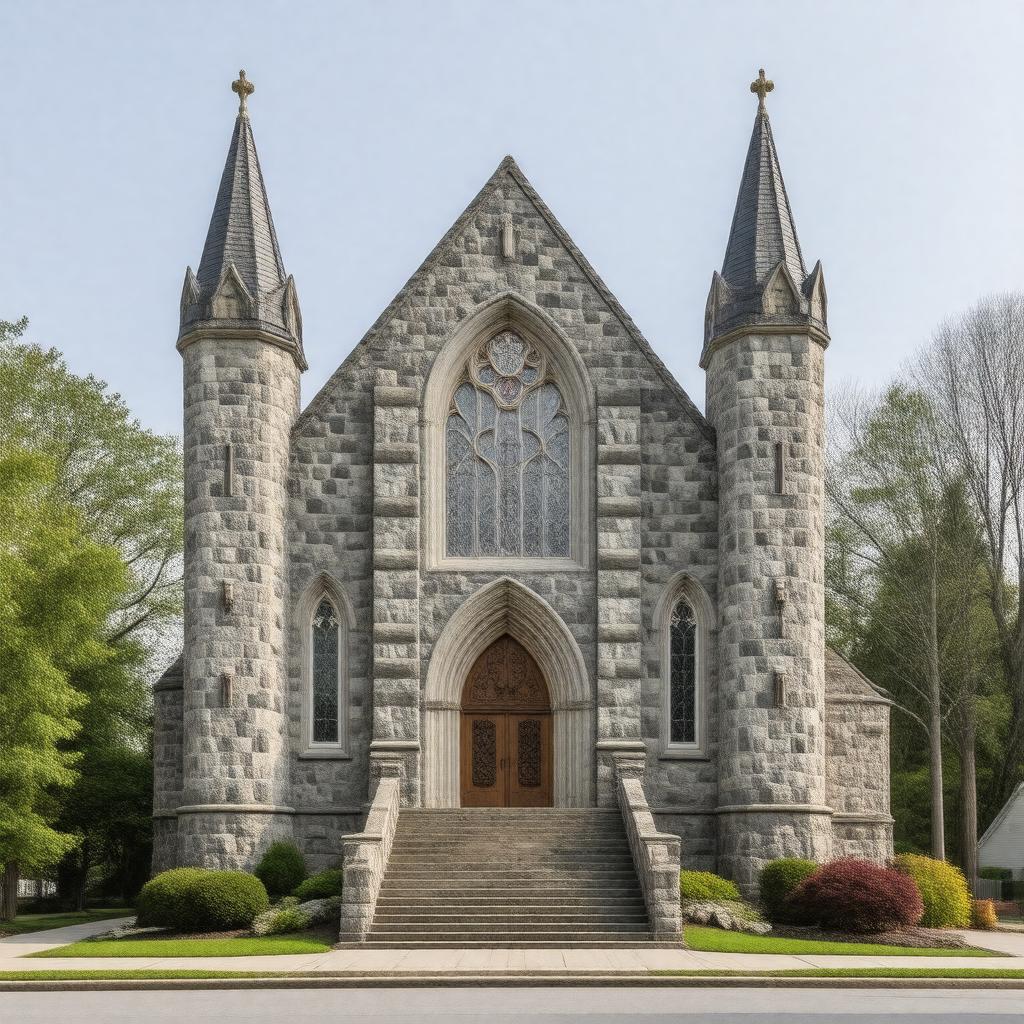 AI-created image of Bowdoin College Chapel