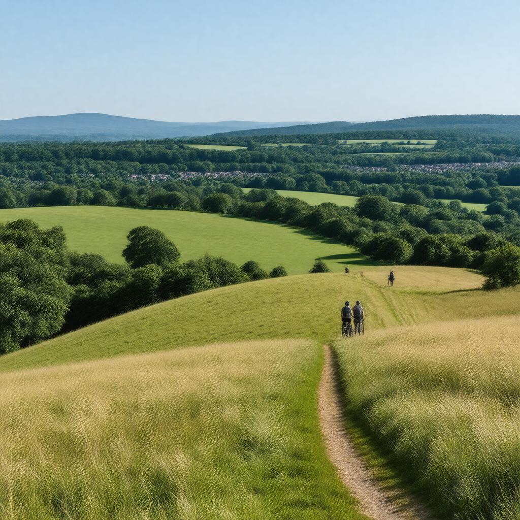 AI-created image of Box Hill, Surrey