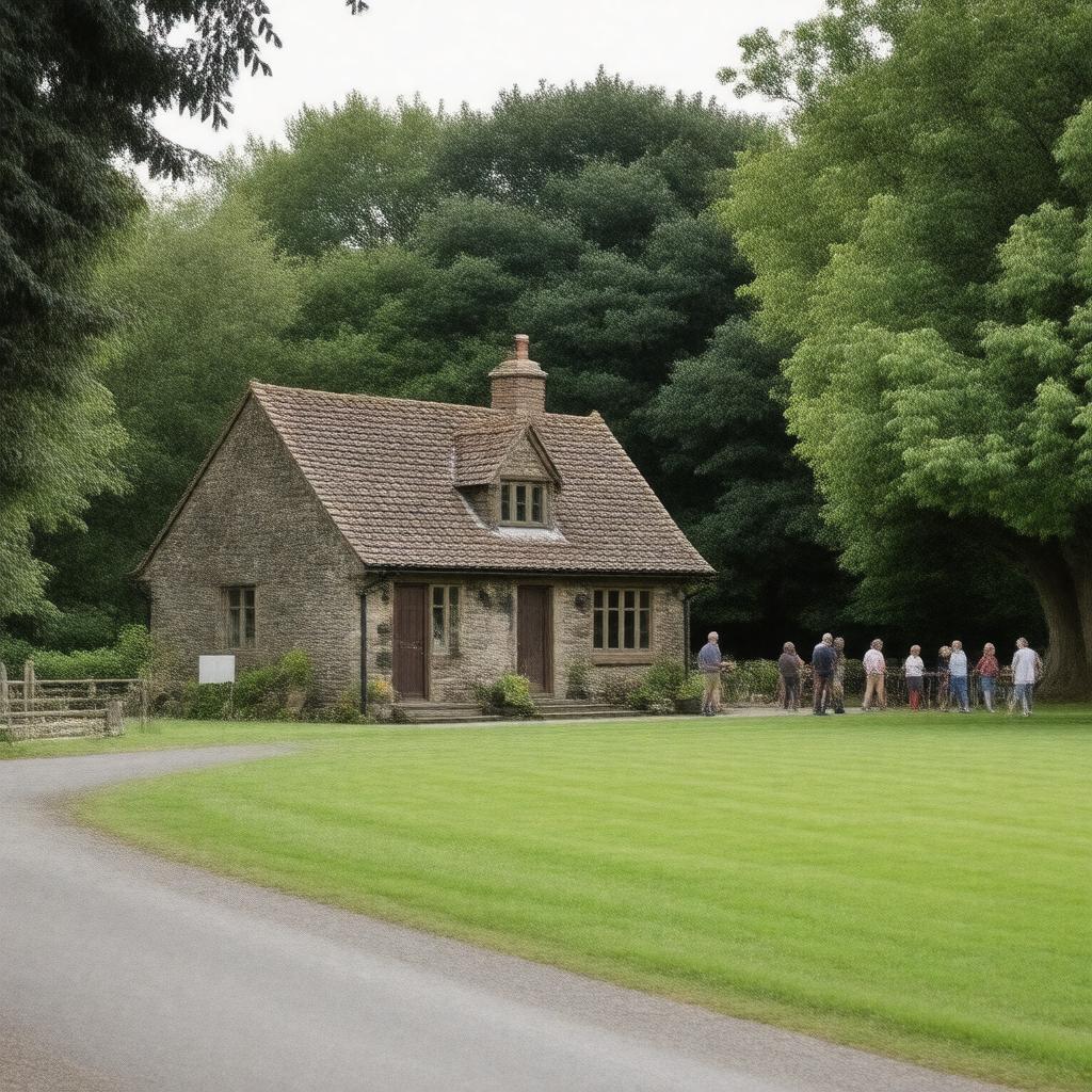 Click to view larger image AI-created image of Boxford Village Hall