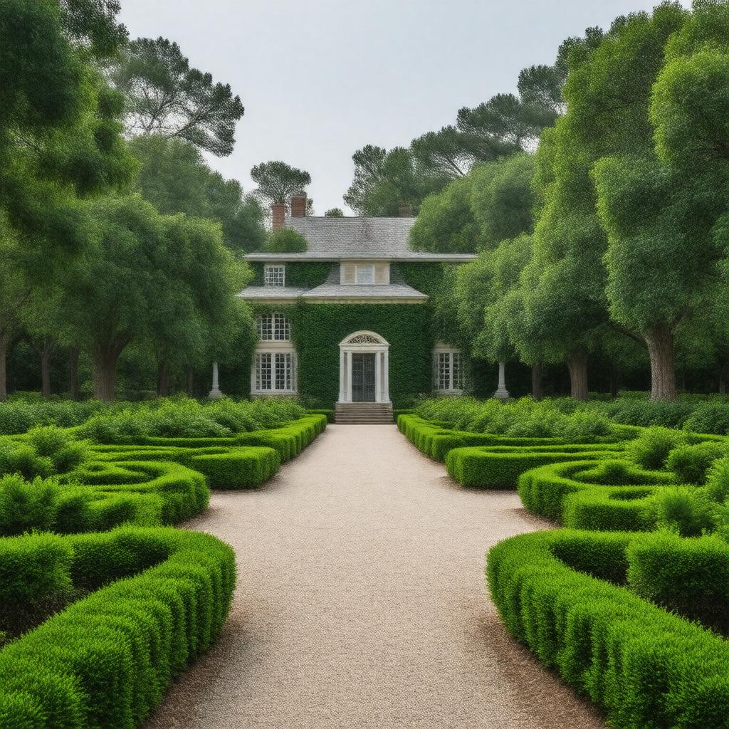 AI-created image of Boxwood Garden