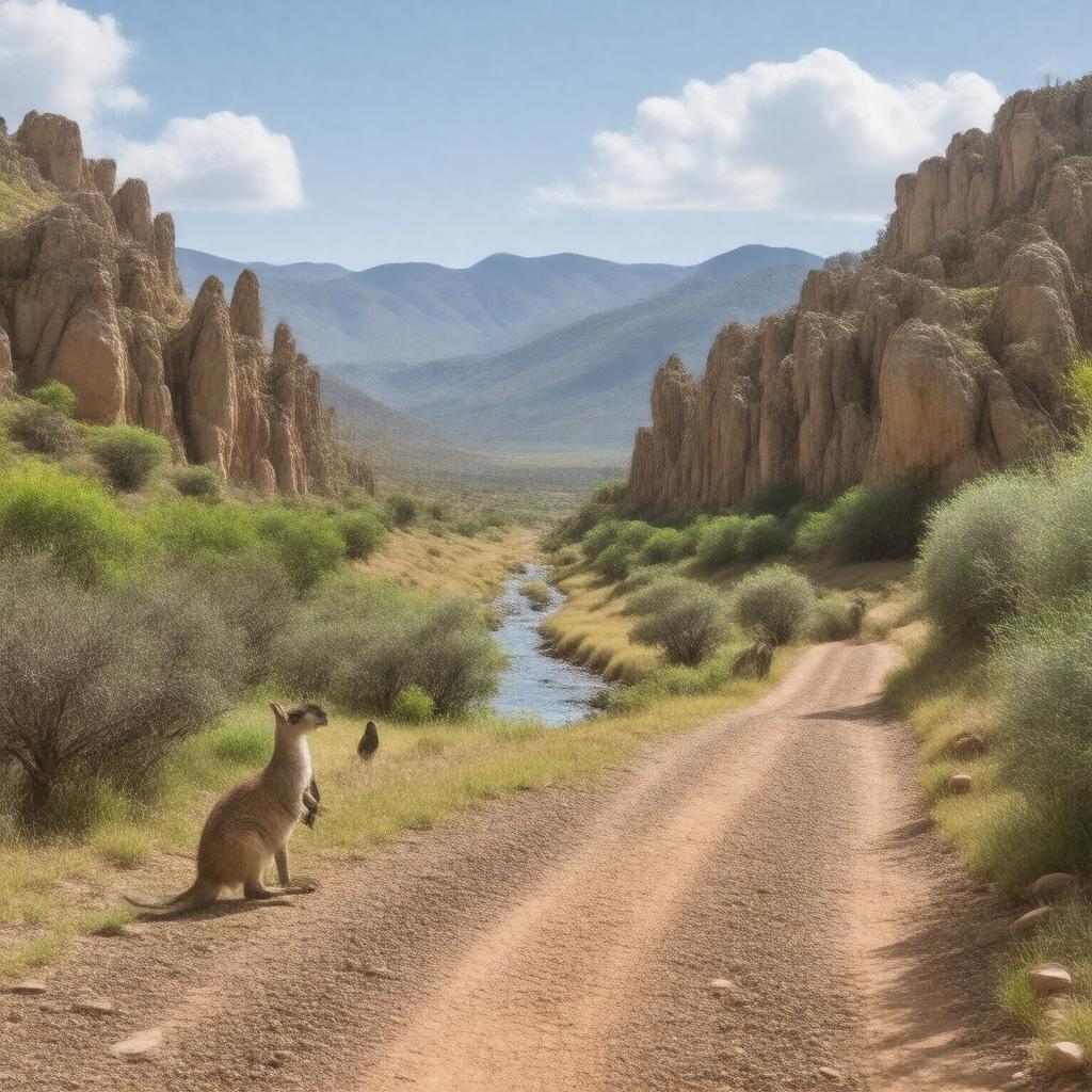 Click to view larger image AI-created image of Brachina Gorge