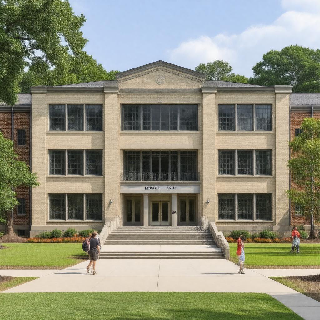 AI-created image of Brackett Hall