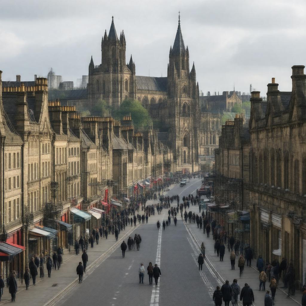 AI-created image of Bradford, West Yorkshire, England