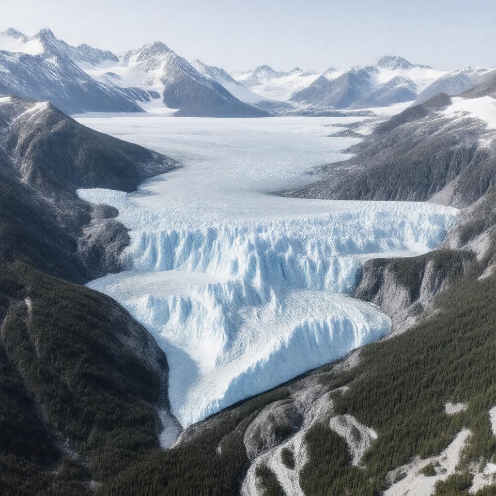 AI-created image of Brady Glacier