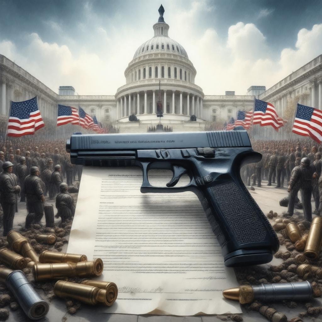 Click to view larger image AI-created image of Brady Handgun Violence Prevention Act