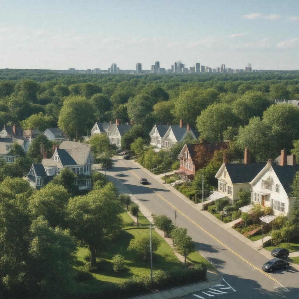 AI-created image of Braintree, Massachusetts