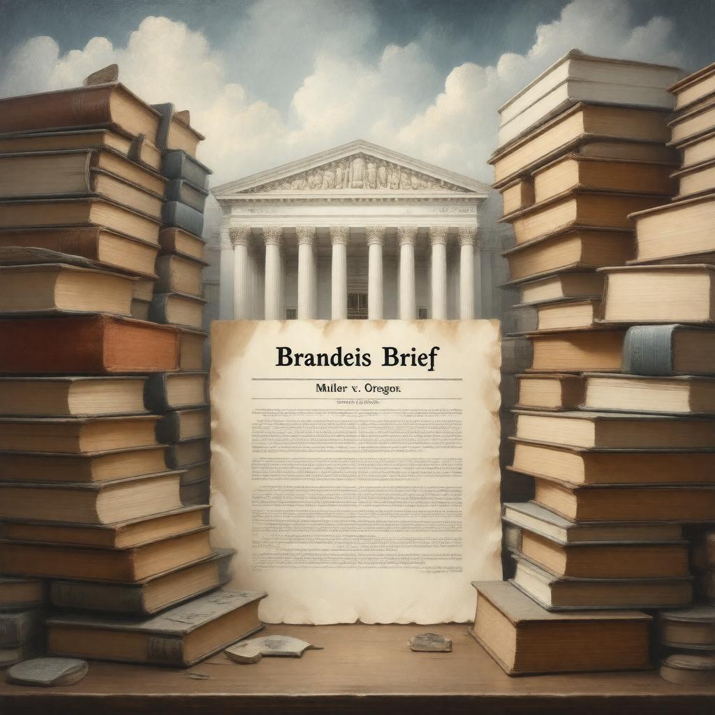AI-created image of Brandeis Brief in Muller v. Oregon