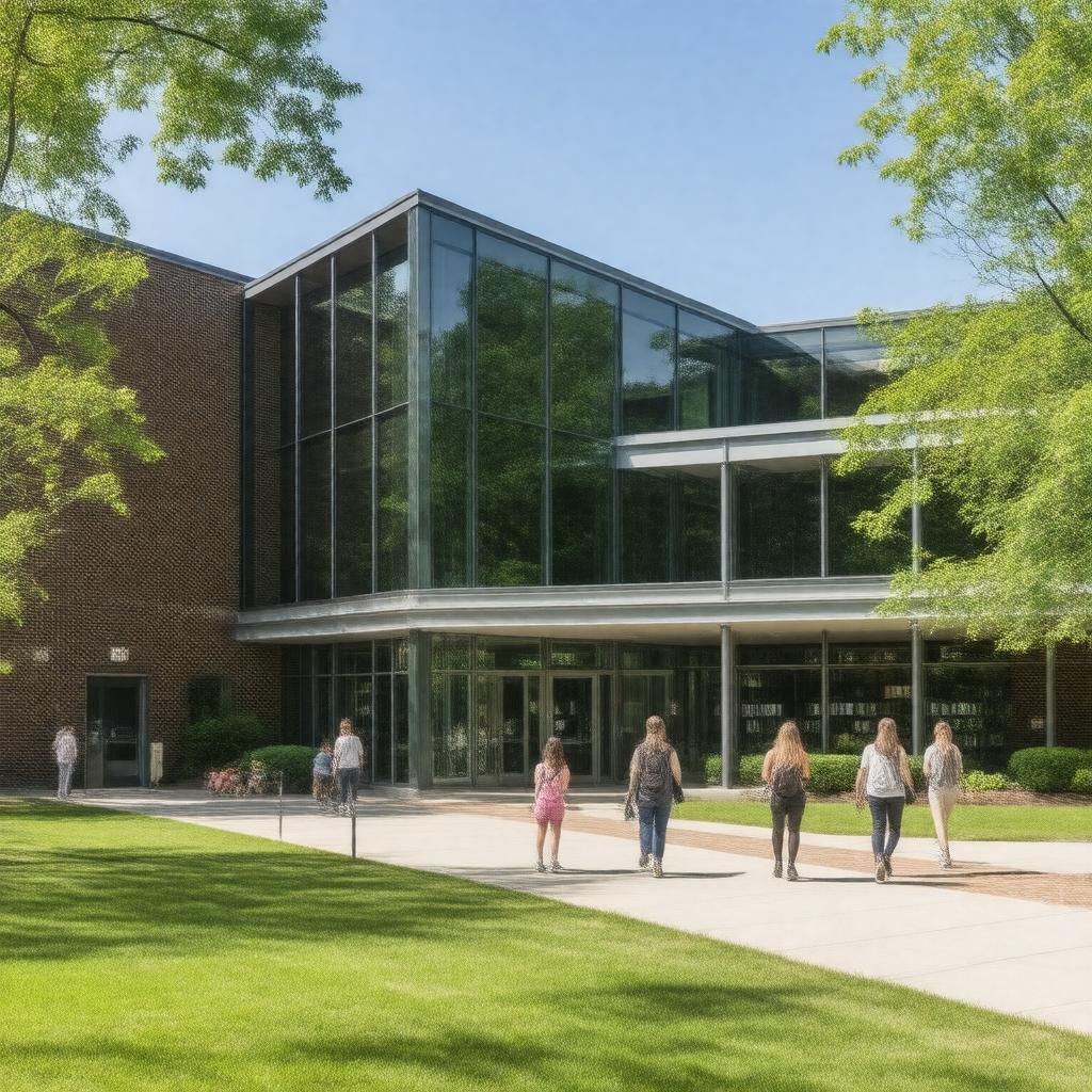 Click to view larger image AI-created image of Brandeis University Library system