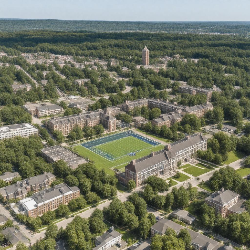 AI-created image of Brandeis University