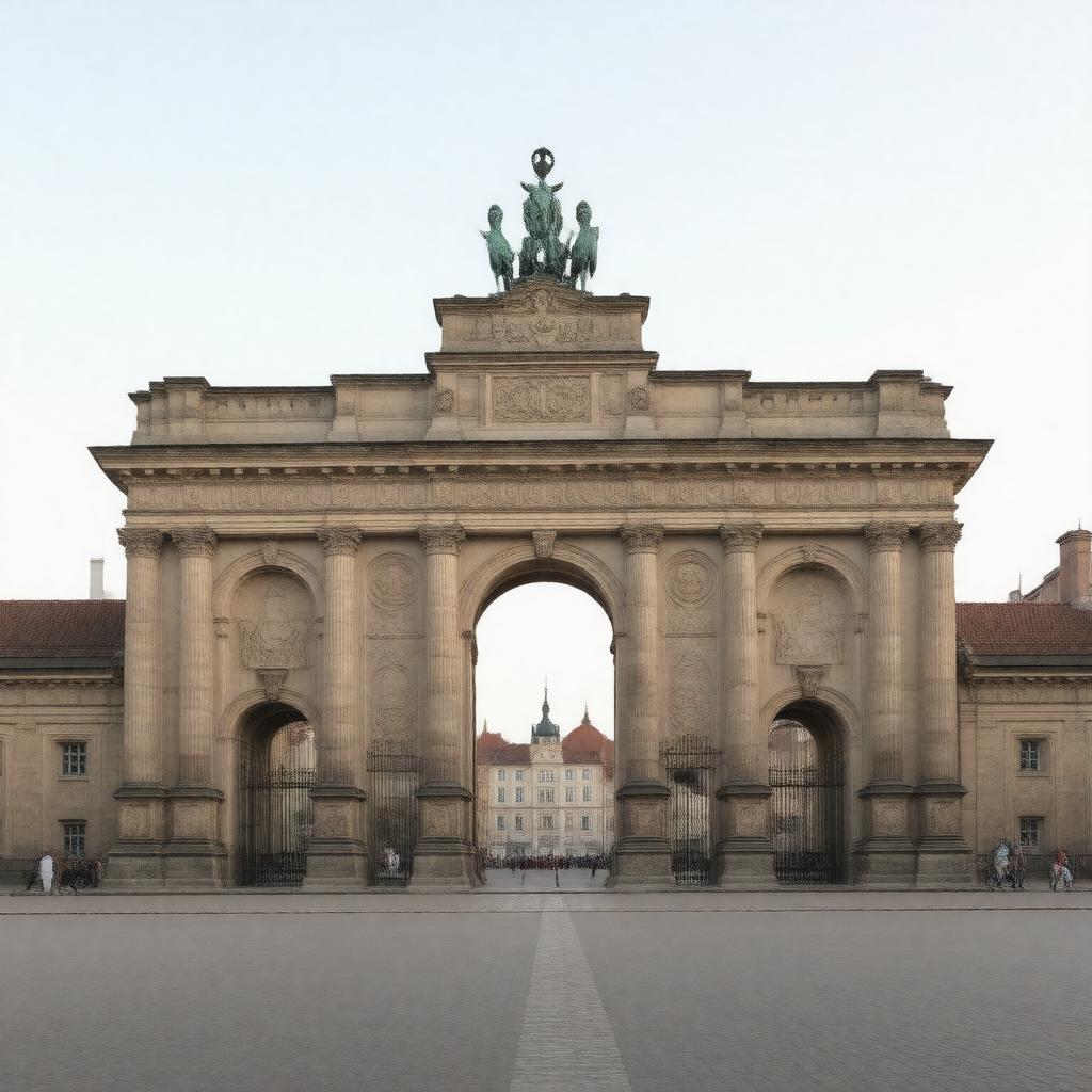 Click to view larger image AI-created image of Brandenburg Gate (Königsberg)