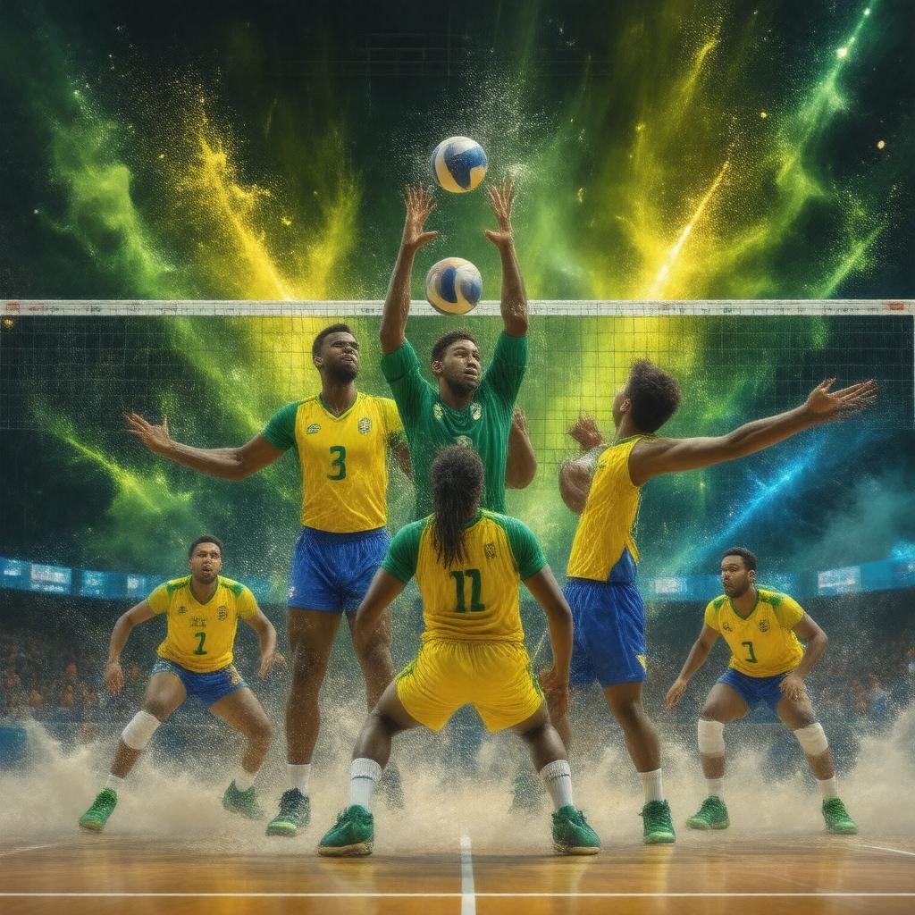 AI-created image of Brazil volleyball team