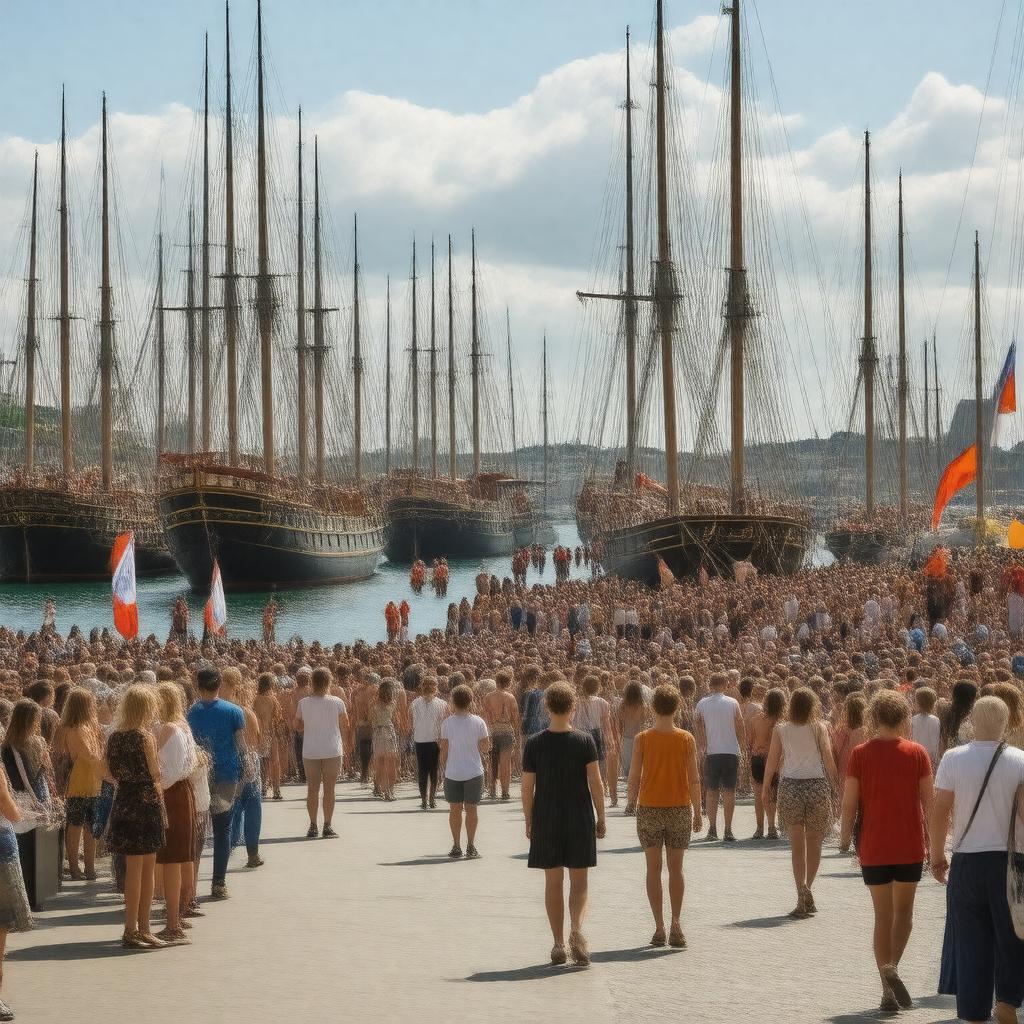 AI-created image of Brest International Maritime Festival