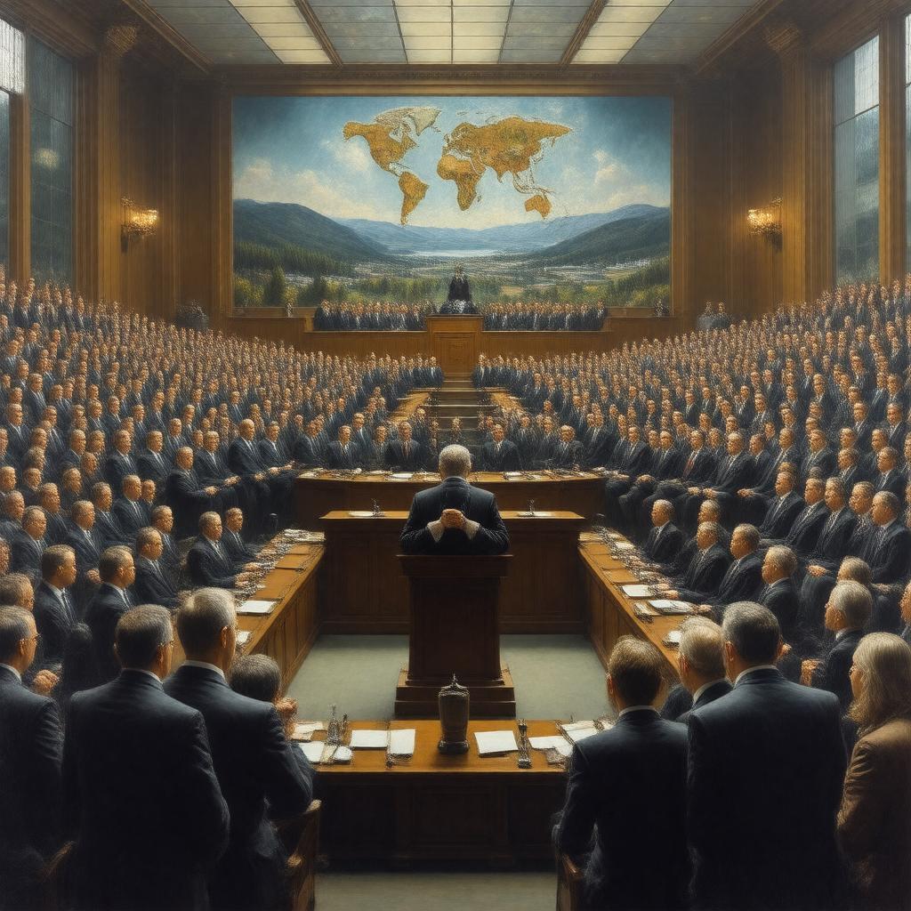 AI-created image of Bretton Woods Conference