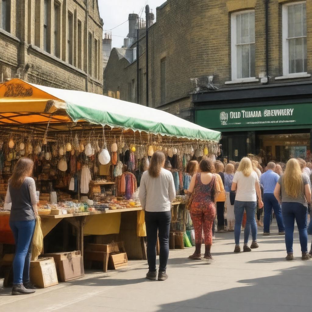 Click to view larger image AI-created image of Brick Lane Market