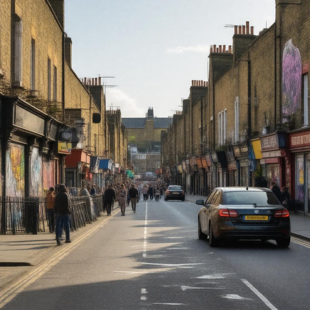 AI-created image of Brick Lane