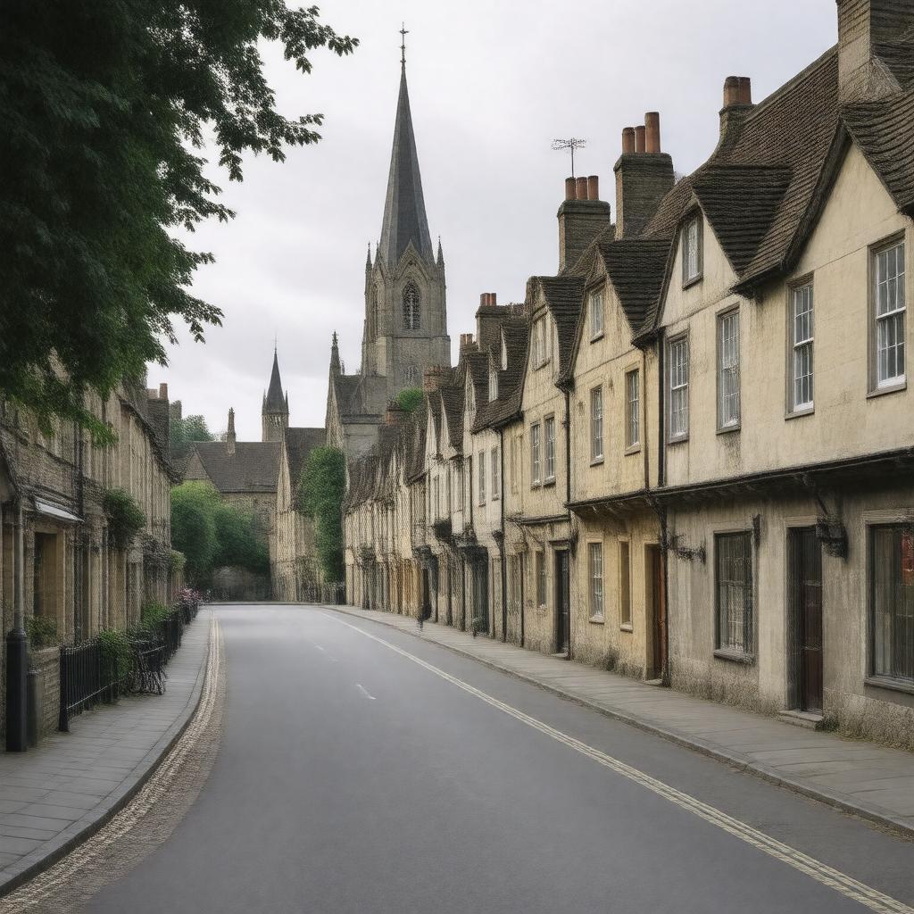 AI-created image of Bridge Street, Cambridge