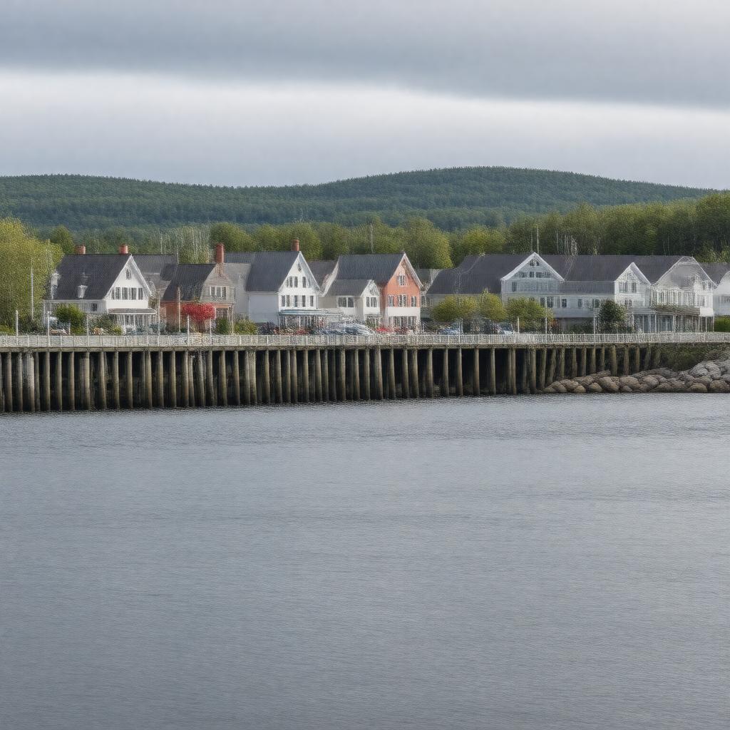 AI-created image of Bridgewater, Nova Scotia