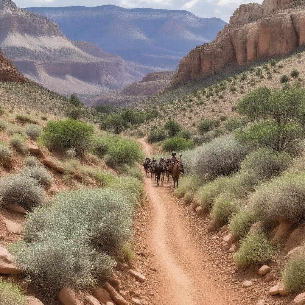 AI-created image of Bright Angel Trail