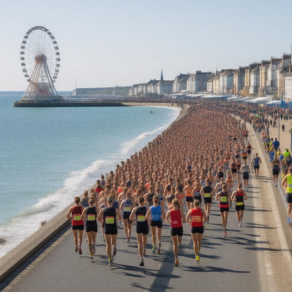 Click to view larger image AI-created image of Brighton Marathon