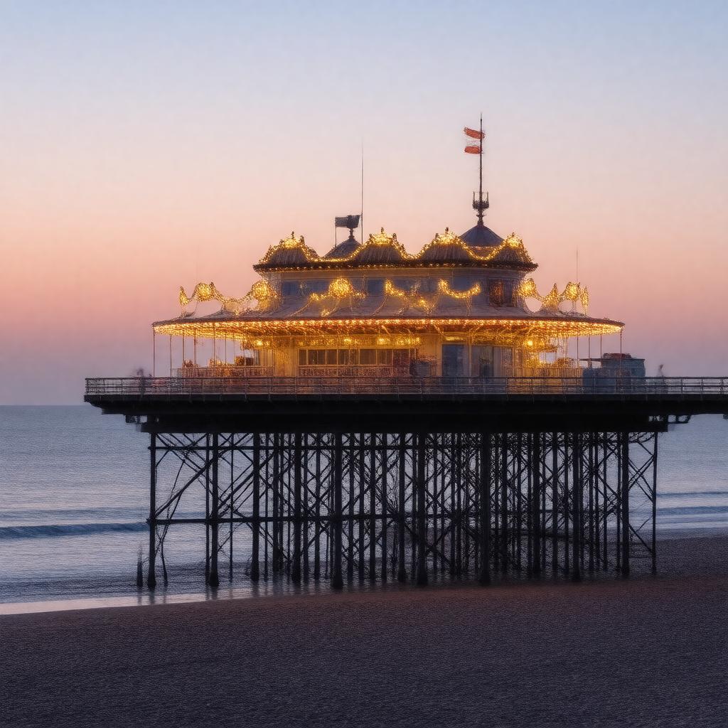 Click to view larger image AI-created image of Brighton Pier