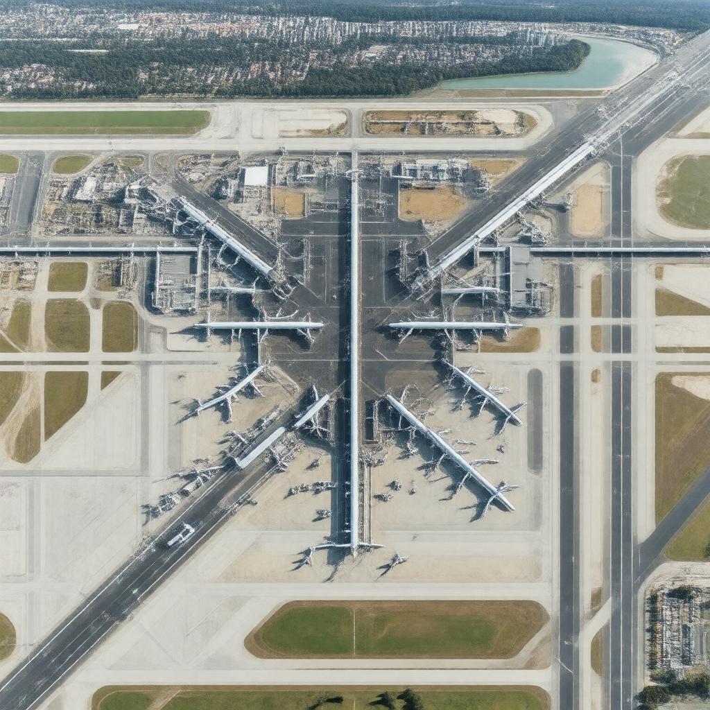 AI-created image of Brisbane Airport