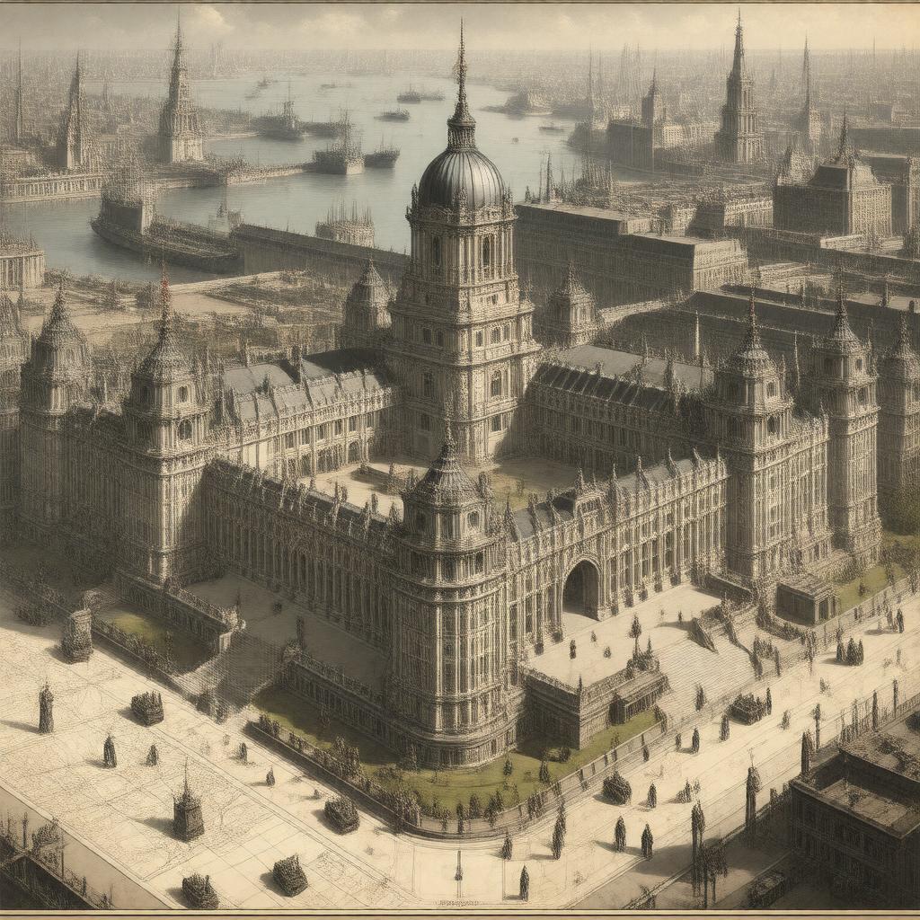 AI-created image of British Admiralty during World War II