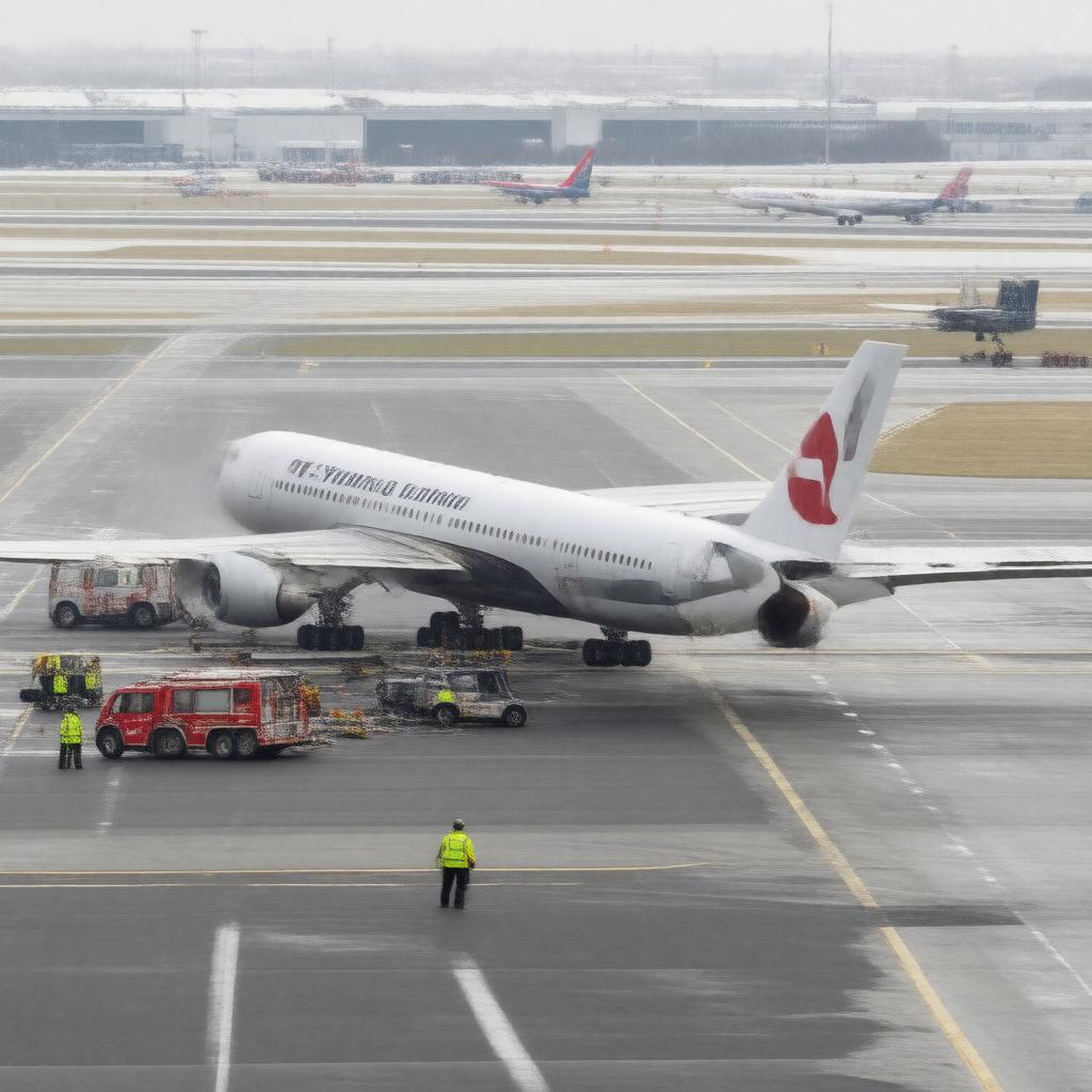 Click to view larger image AI-created image of British Airways Flight 38 (2008 Heathrow crash landing)