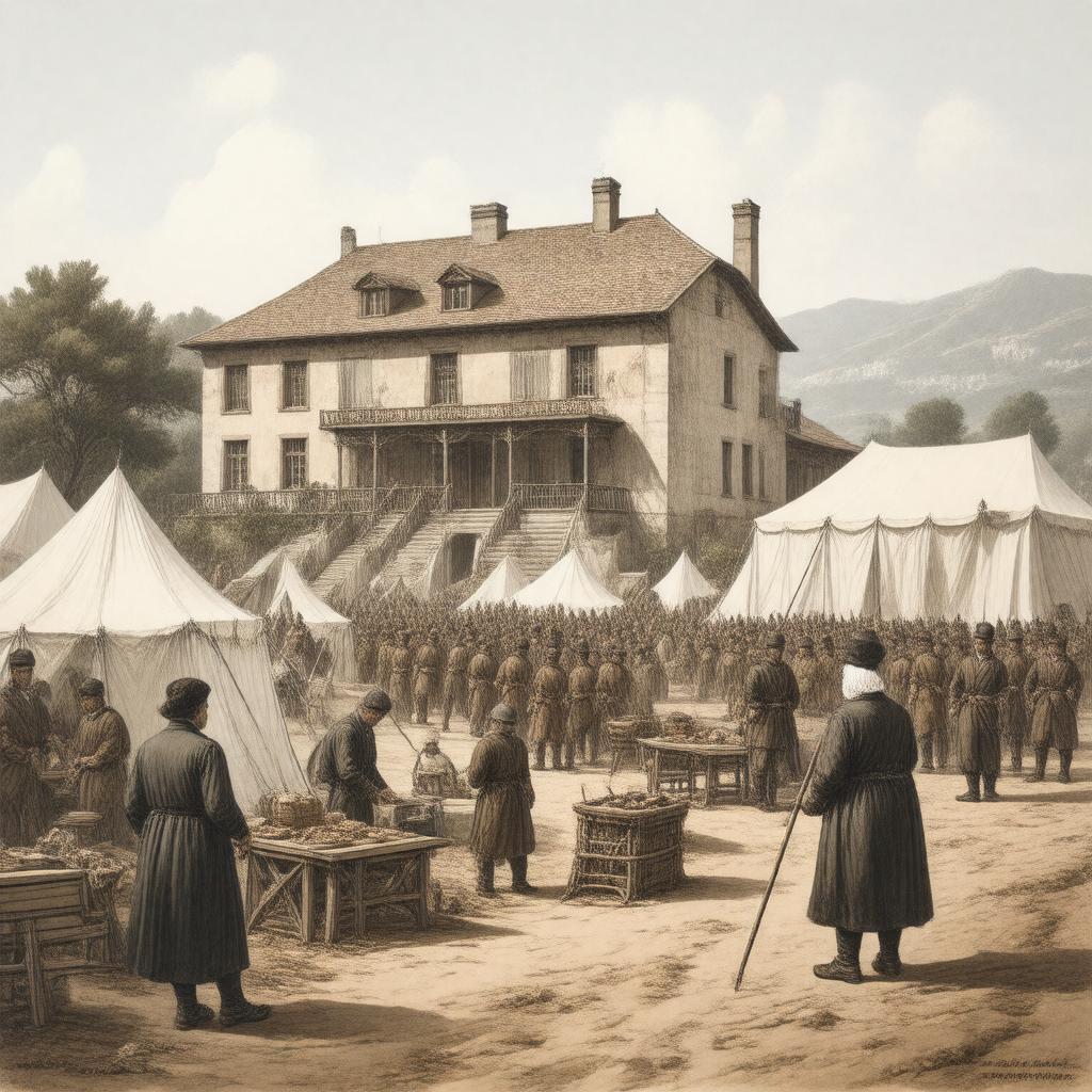 AI-created image of British Hotel (near Balaclava, Crimea)