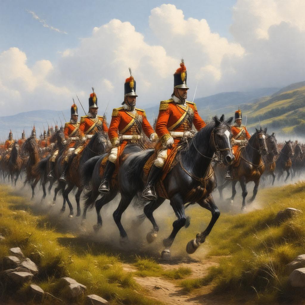 Click to view larger image AI-created image of British Light Cavalry