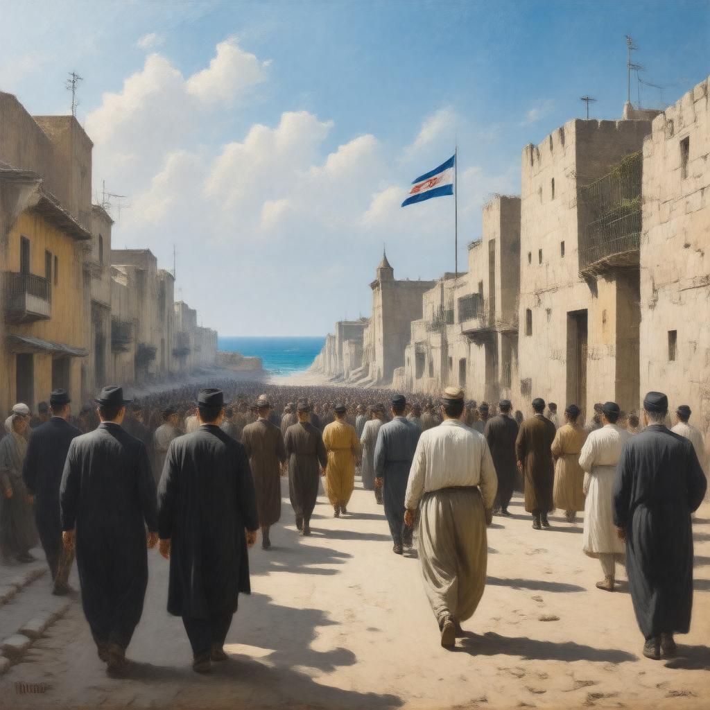 AI-created image of British Mandate period