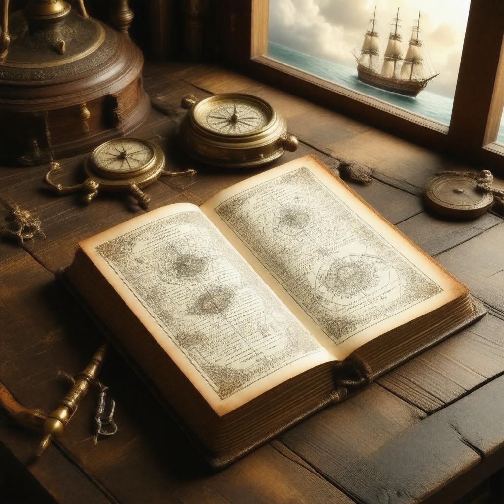 AI-created image of British Nautical Almanac