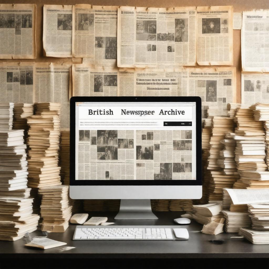 AI-created image of British Newspaper Archive