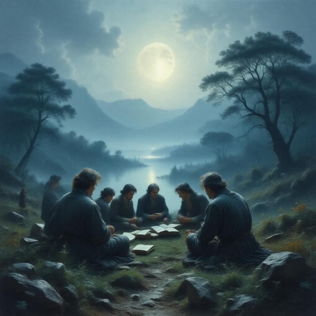 AI-created image of British Romantic poets