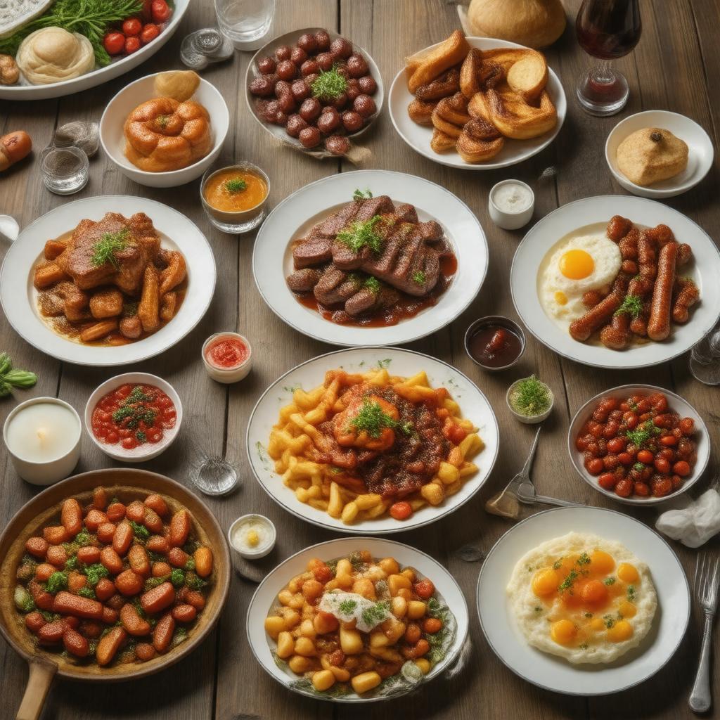 AI-created image of British cuisine