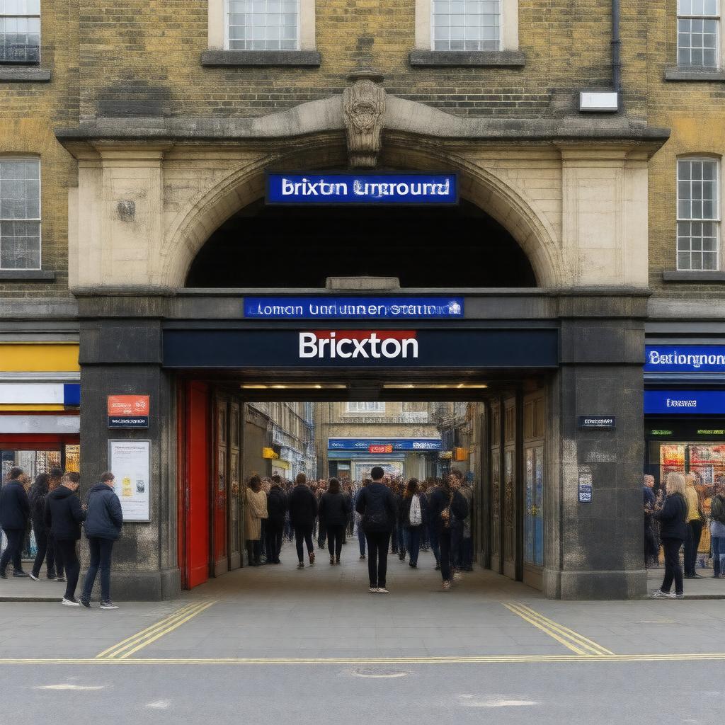 AI-created image of Brixton Underground station