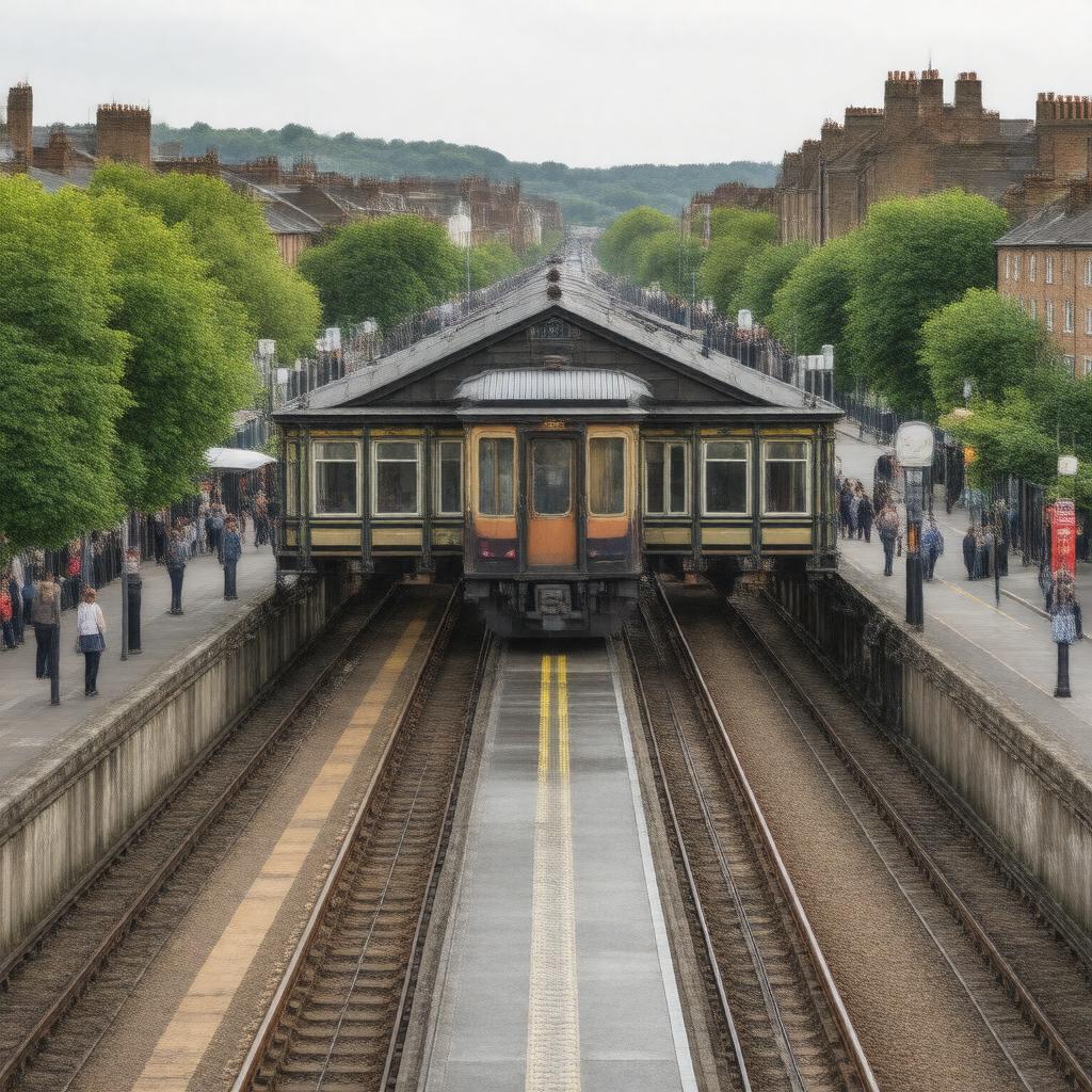 AI-created image of Brixton railway station