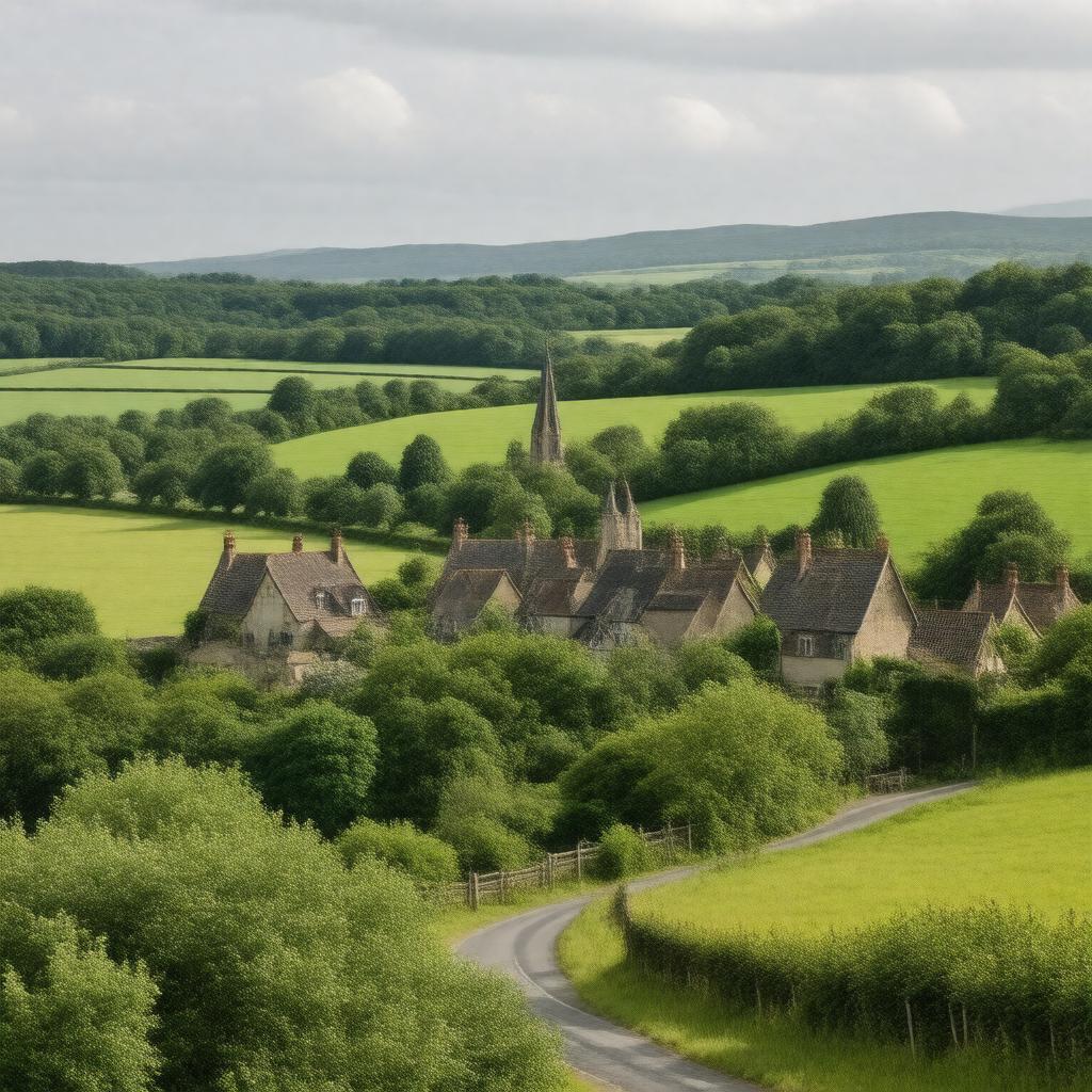 Click to view larger image AI-created image of Broadheath, Worcestershire, England